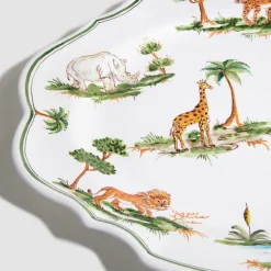 Z.d.G. Dinnerware|Animaux de la Savane Plat Bondil (Large Platter)