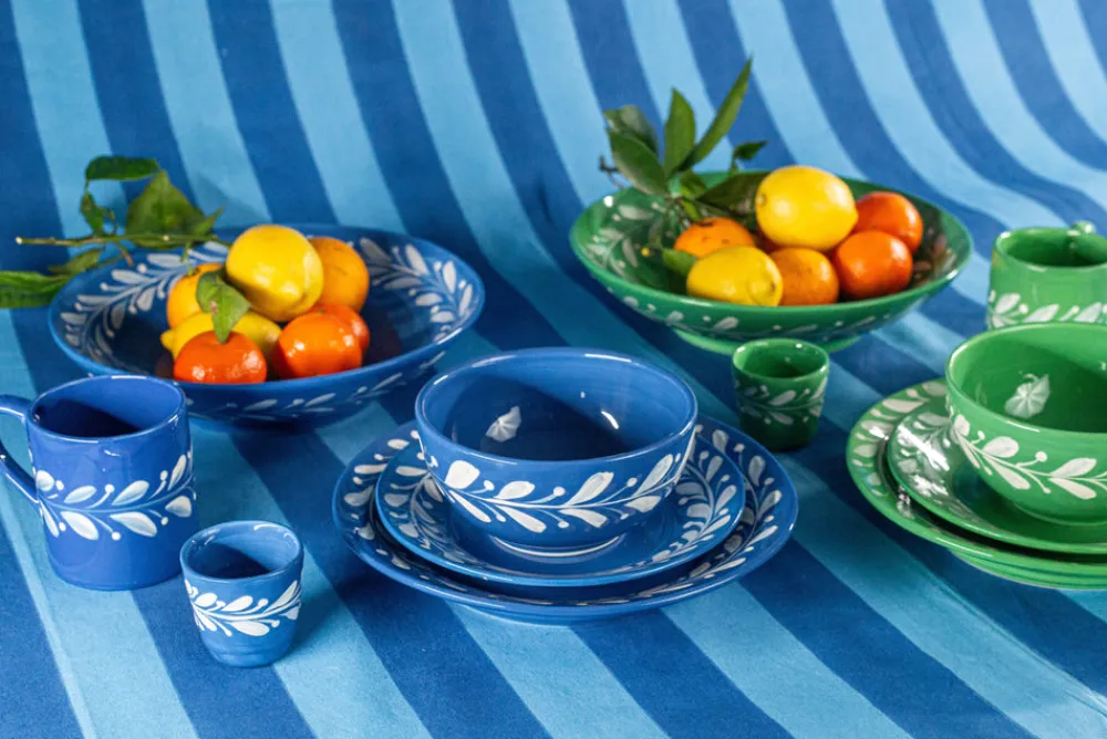 Carolina Irving and Daughters Dinnerware|Anna Blue Reverse Dessert Plate