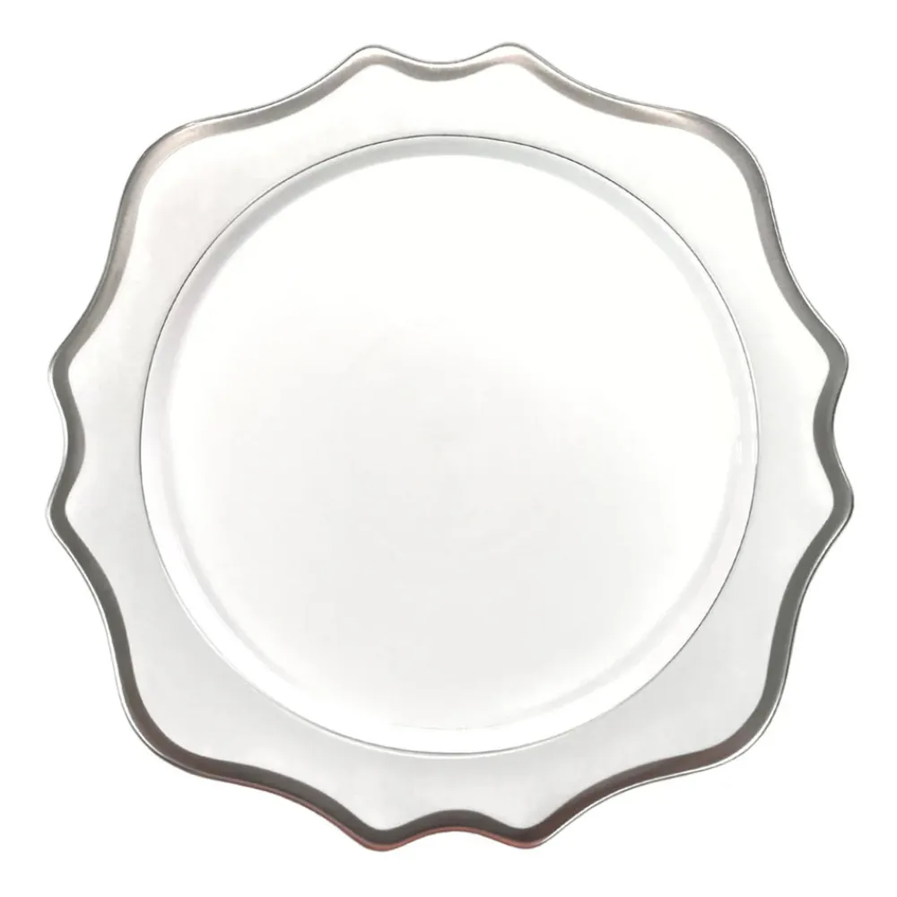 Anna Weatherley Dinnerware|Anna's Palette Charger in Grey/Platinum