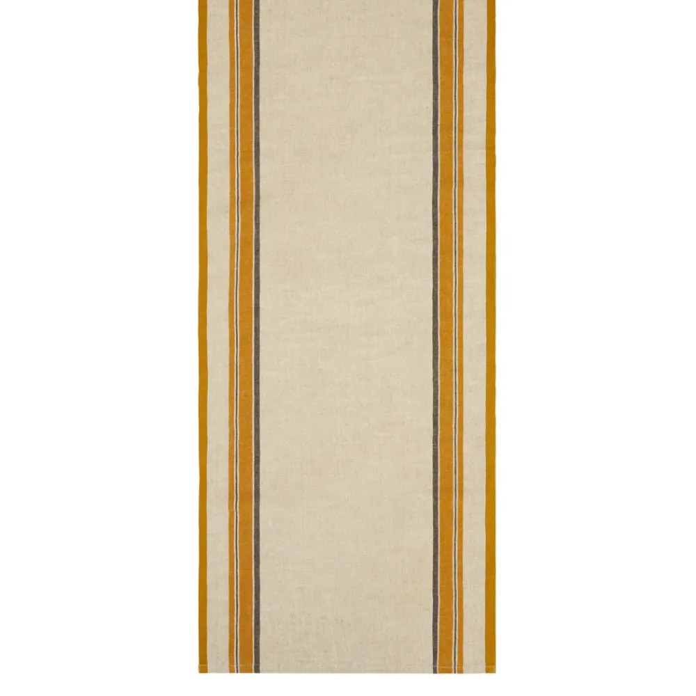 Caravan Place Settings & Linens|Antibes 20x72 Runner in Natural & Mustard