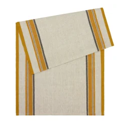 Caravan Place Settings & Linens|Antibes 20x72 Runner in Natural & Mustard