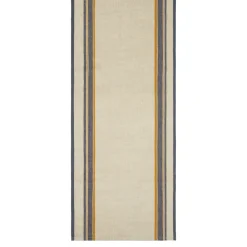 Caravan Place Settings & Linens|Antibes 20x72 Runner in Natural & Blue