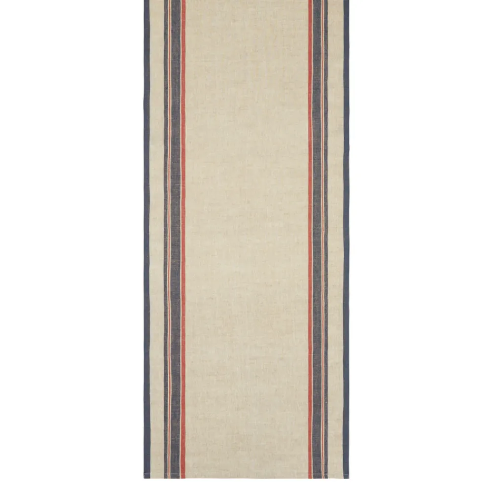 Caravan Place Settings & Linens|Antibes 20x72 Runner in Natural & Red