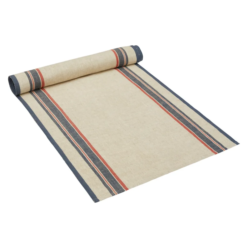 Caravan Place Settings & Linens|Antibes 20x72 Runner in Natural & Red