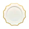 Anna Weatherley Dinnerware|Antique White Dessert in Gold Rim
