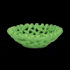 Late Afternoon Dinnerware|Apple Green Basketweave Bowl