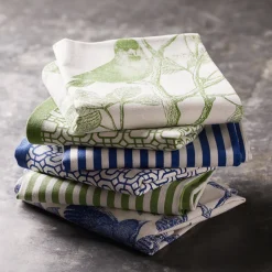 Caskata Place Settings & Linens|Arbor Birds Verde Dinner Napkins