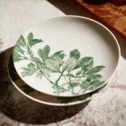 Caskata Dinnerware|Arbor Green Canape Plates