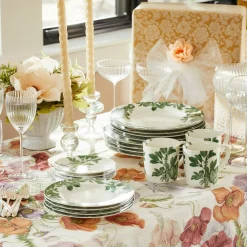 Caskata Dinnerware|Arbor Green Canape Plates