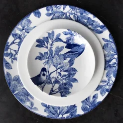 Caskata Dinnerware|Arbor Rimmed Dinner Plate Blue