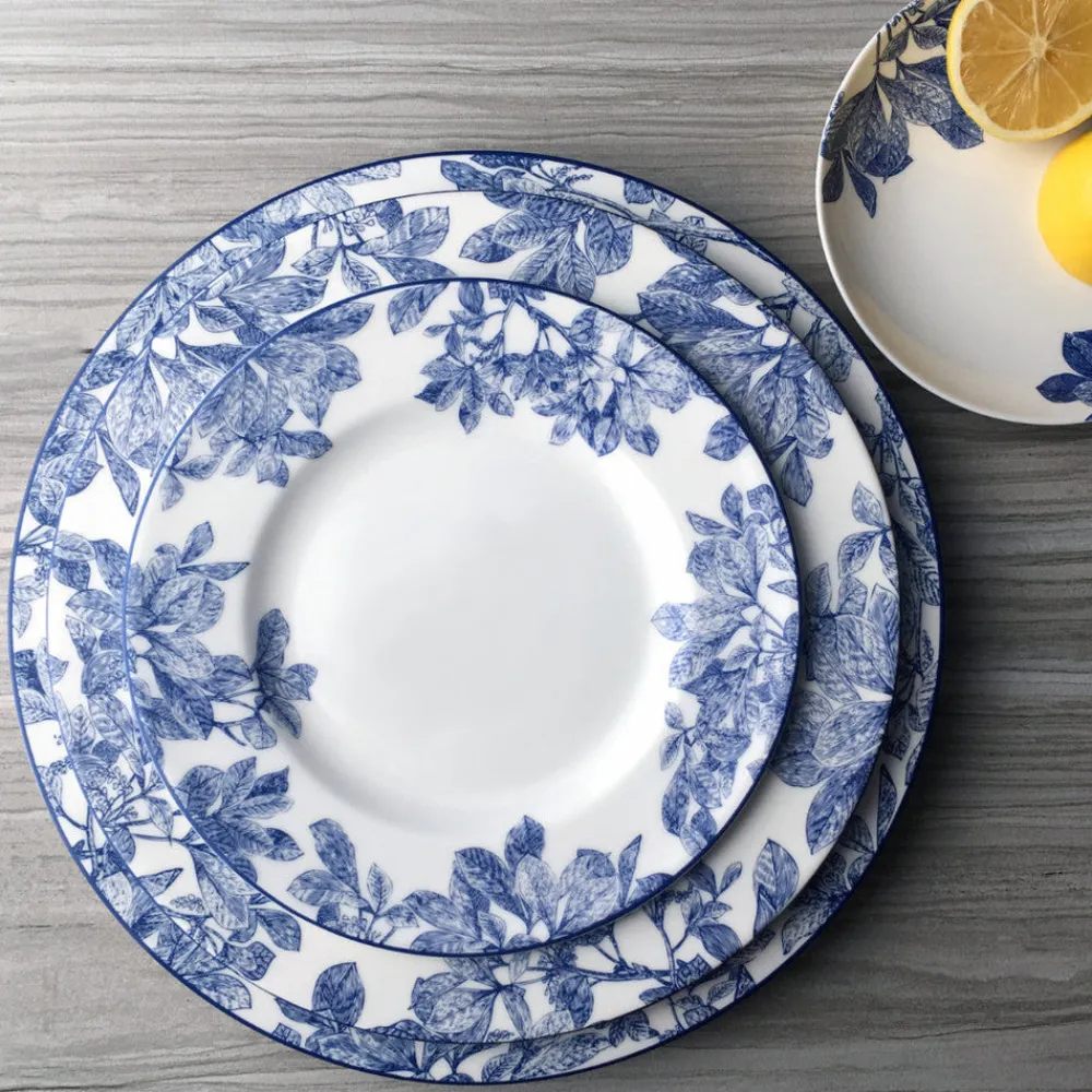 Caskata Dinnerware|Arbor Rimmed Dinner Plate Blue