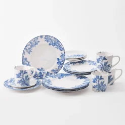 Caskata Dinnerware|Arbor Rimmed Dinner Plate Blue