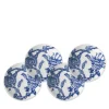 Caskata Dinnerware|Arcadia Canape Plates in Blue, Set of 4