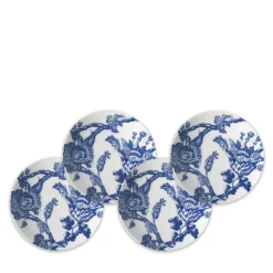 Caskata Dinnerware|Arcadia Canape Plates in Blue, Set of 4