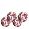 Caskata Dinnerware|Arcadia Canape Plates in Crimson, Set of 4