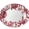 Caskata Dinnerware|Arcadia Crimson Large Oval Rimmed Platter