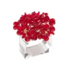 Kim Seybert Place Settings & Linens|Aster Napkin Ring in Red, Set of 4