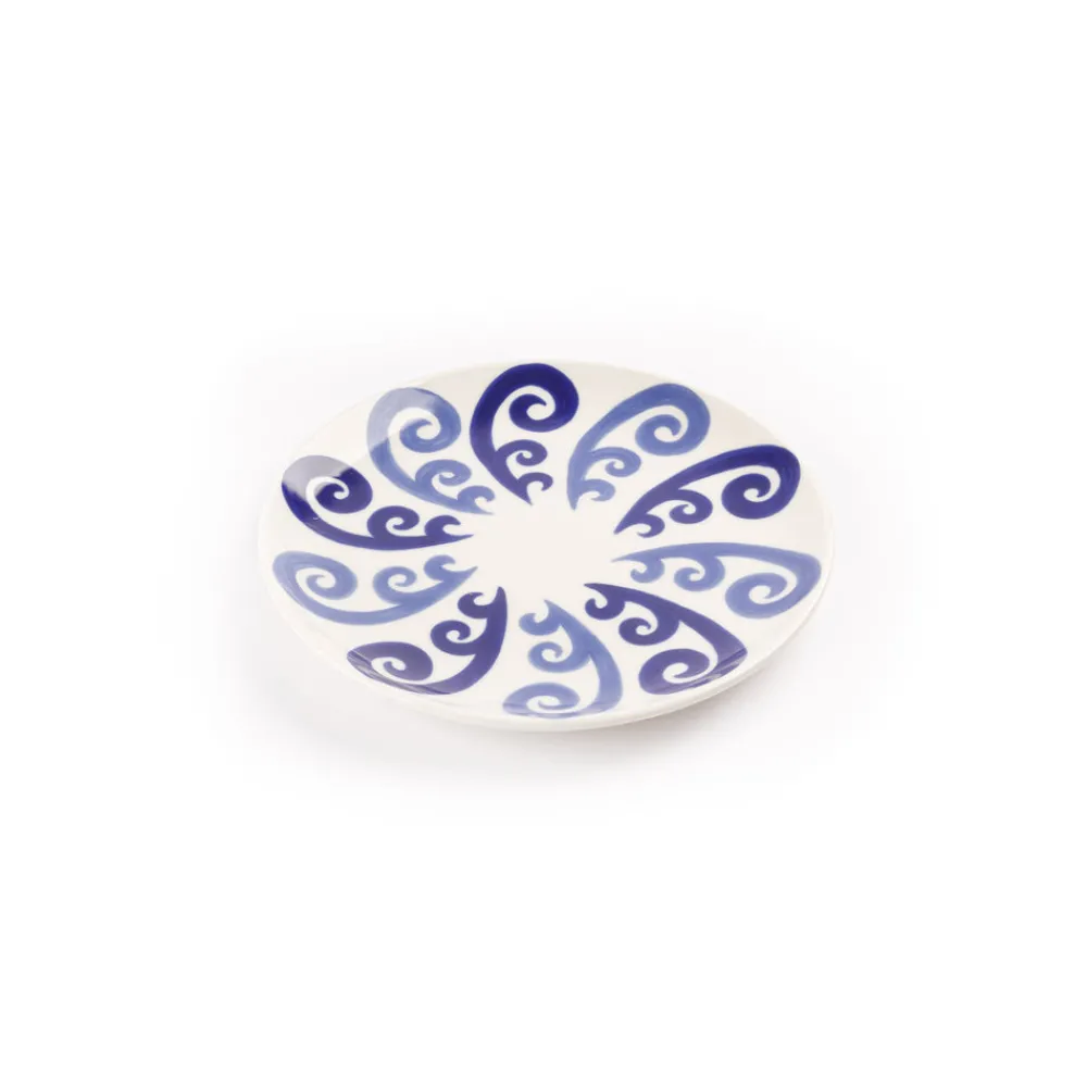 Themis Z Dinnerware|Athenee Two Tone Blue Peacock Salad Plate
