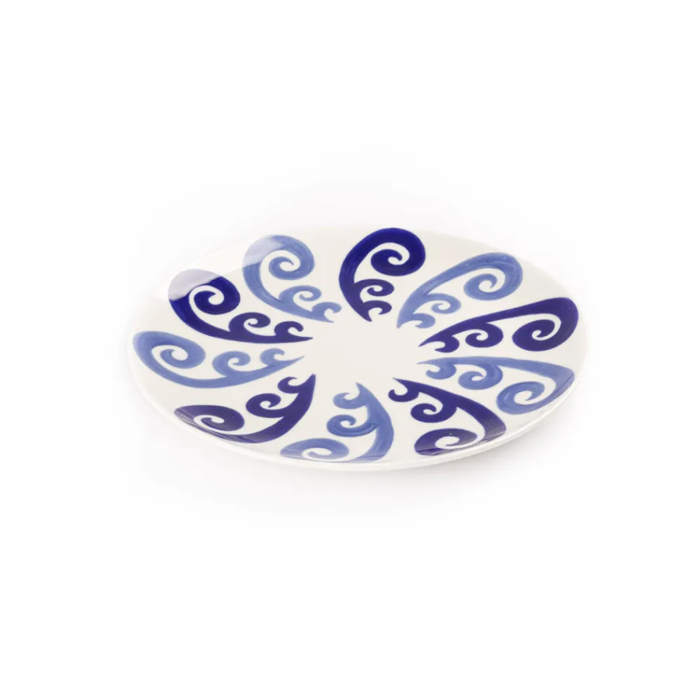 Themis Z Dinnerware|Athenee Two Tone Blue Peacock Charger Plate
