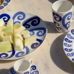 Themis Z Dinnerware|Athenee Two Tone Blue Peacock Dessert Plate