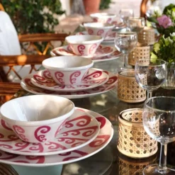 Themis Z Dinnerware|Athenee Two Tone Pink Peacock Bowl