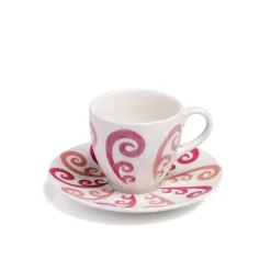 Themis Z Dinnerware|Athenee Two Tone Pink Peacock Coffee or Tea Cup
