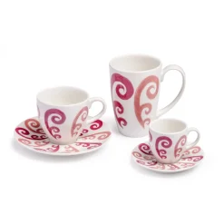Themis Z Dinnerware|Athenee Two Tone Pink Peacock Coffee or Tea Cup