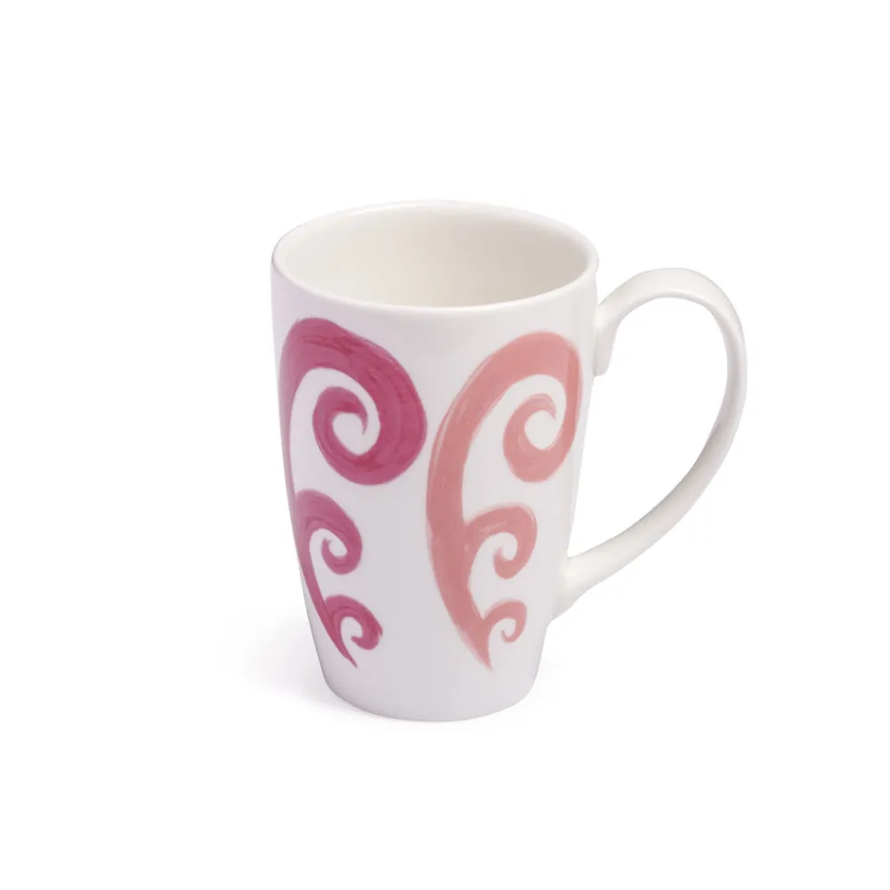 Themis Z Dinnerware|Athenee Two Tone Pink Peacock Mug