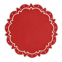 Flying Sheep Country Place Settings & Linens|Ava Placemat in Red, Set of 4