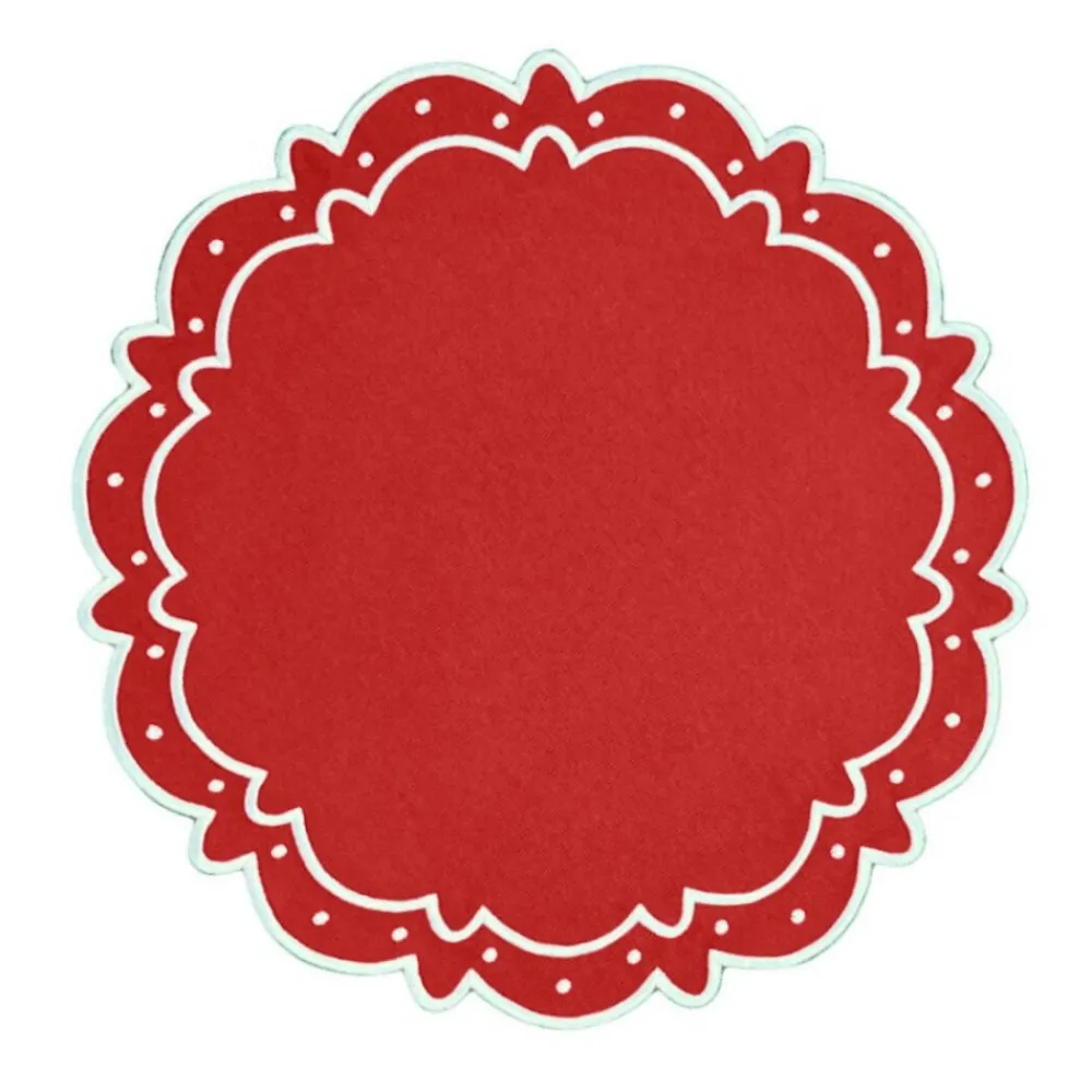 Flying Sheep Country Place Settings & Linens|Ava Placemat in Red, Set of 4