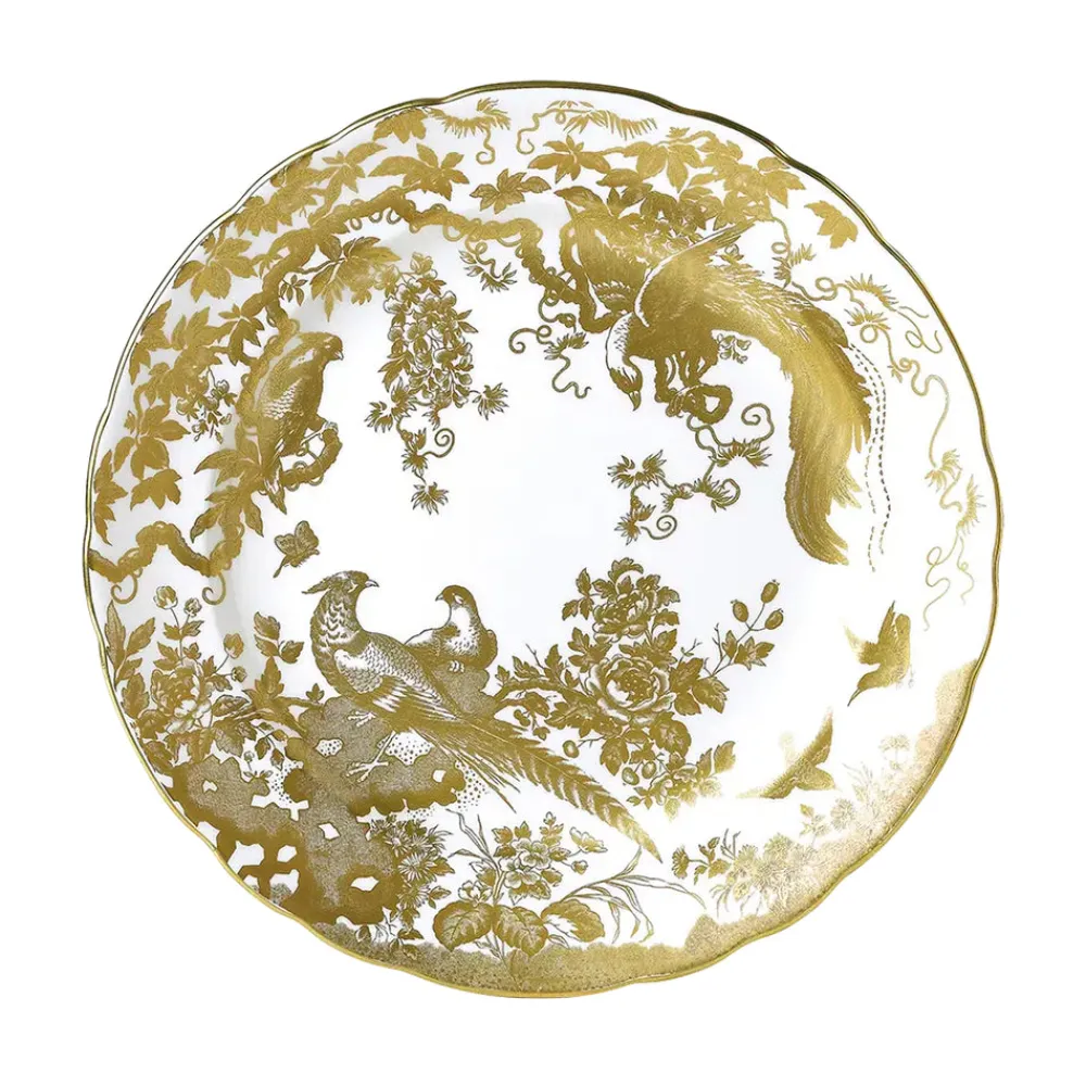 Royal Crown Derby Dinnerware|Aves Dinnerware in Gold