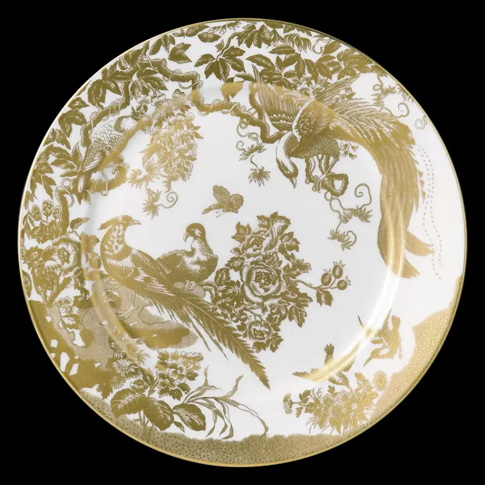 Royal Crown Derby Dinnerware|Aves Dinnerware in Gold