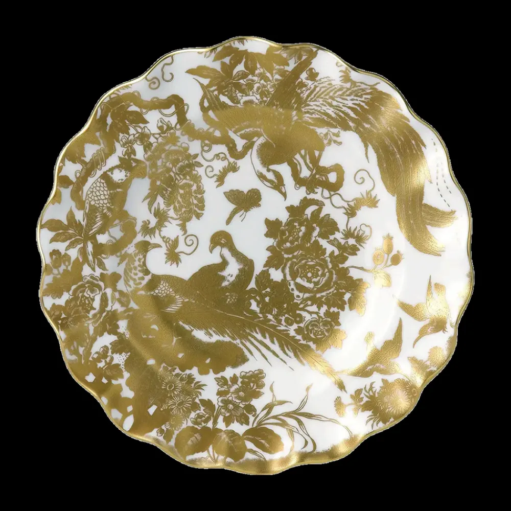 Royal Crown Derby Dinnerware|Aves Dinnerware in Gold
