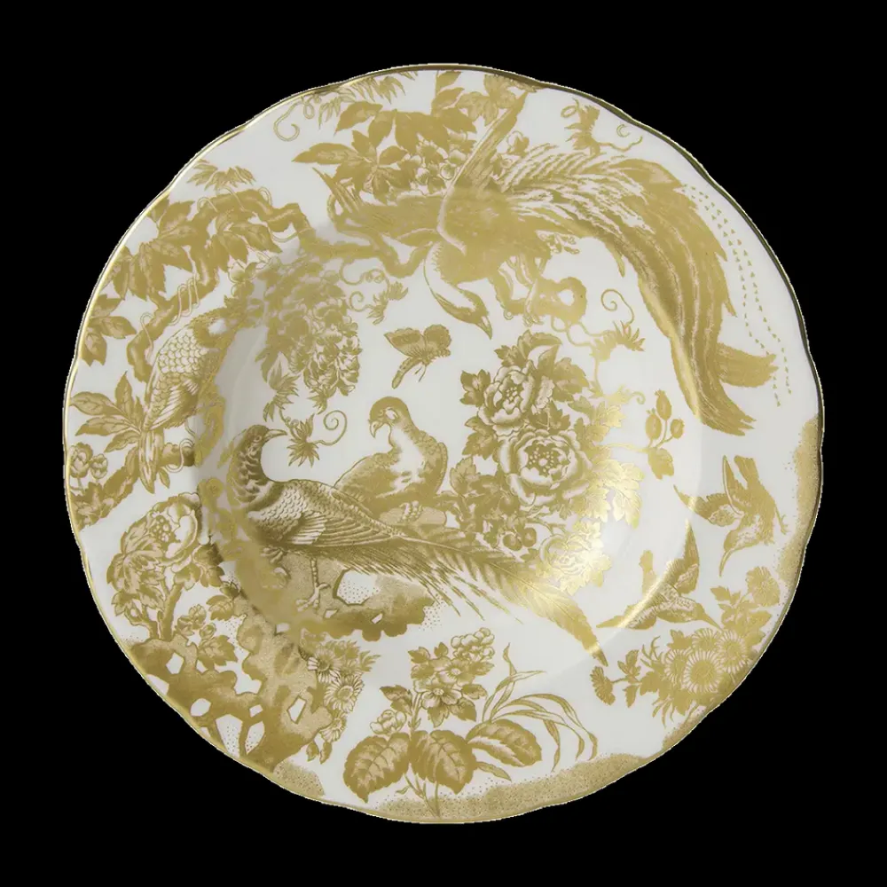 Royal Crown Derby Dinnerware|Aves Dinnerware in Gold