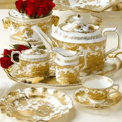 Royal Crown Derby Dinnerware|Aves Gold Tea Cup & Saucer