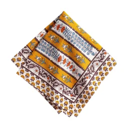 Couleur Nature Place Settings & Linens|Avignon Napkins Dijon & Blue, Set of 6