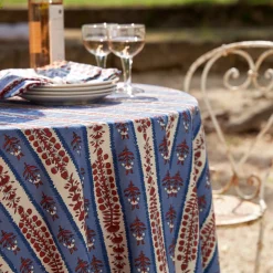 Couleur Nature Place Settings & Linens|Avignon Napkins Red & Blue, Set of 6
