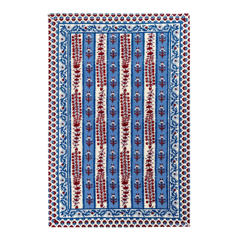 Couleur Nature Place Settings & Linens|Avignon Tea Towels Red & Blue, Set of 3