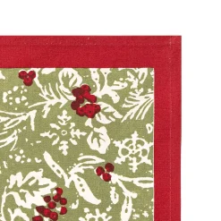 Couleur Nature Place Settings & Linens|Baies de houx Mats in Red & Green, Set of 6