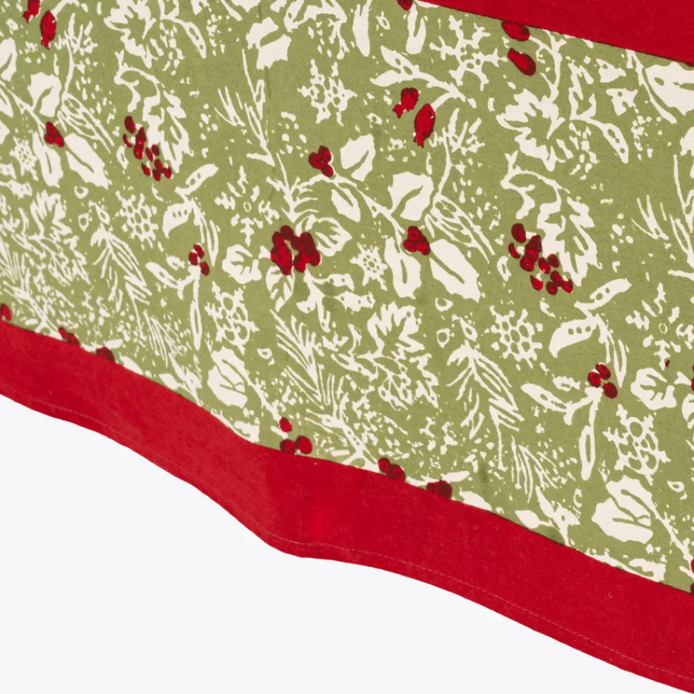 Couleur Nature Place Settings & Linens|Baies de houx Tablecloth in Red & Green