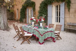 Couleur Nature Place Settings & Linens|Baies de houx Tablecloth in Red & Green