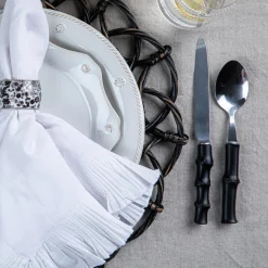 Juliska Flatware|Bamboo Black Flatware