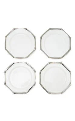 Este Ceramiche Dinnerware|Bamboo Charger Plates in Platinum, Set of 6
