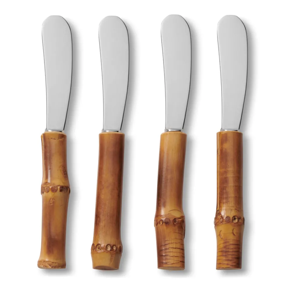 AERIN Flatware|Bamboo Cheese Spreaders, Set of 4
