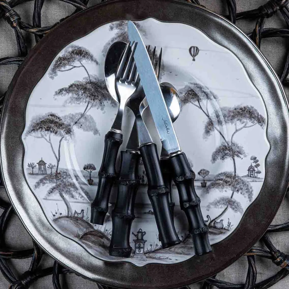 Juliska Flatware|Bamboo 20-Piece Place Setting in Black