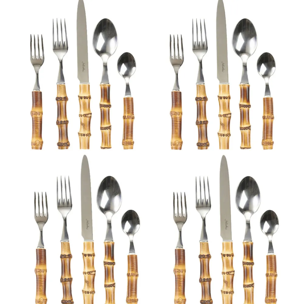 Juliska Flatware|Bamboo 20-Piece Place Setting in Natural