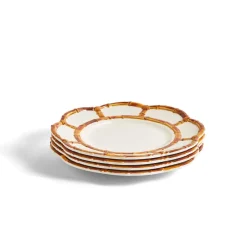 Two's Company Dinnerware|Bamboo Touch Salad / Dessert Plate, Set of 4