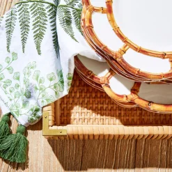 Two's Company Dinnerware|Bamboo Touch Salad / Dessert Plate, Set of 4