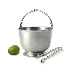 Match Bar|Silver|Bar Ice Bucket with Tongs Set, Set of 2