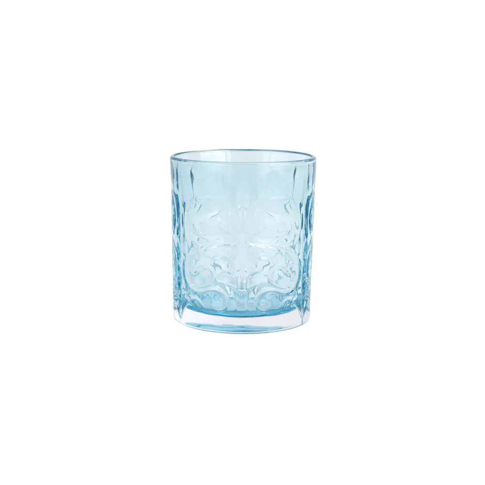 VIETRI Glassware|Barocco Light Blue Double Old Fashioned